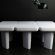 A stone, marble and cement sculptural coffee table of high quality and excellent craftmanship by Alentes Atelier design and handmade in Greece.